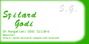 szilard godi business card